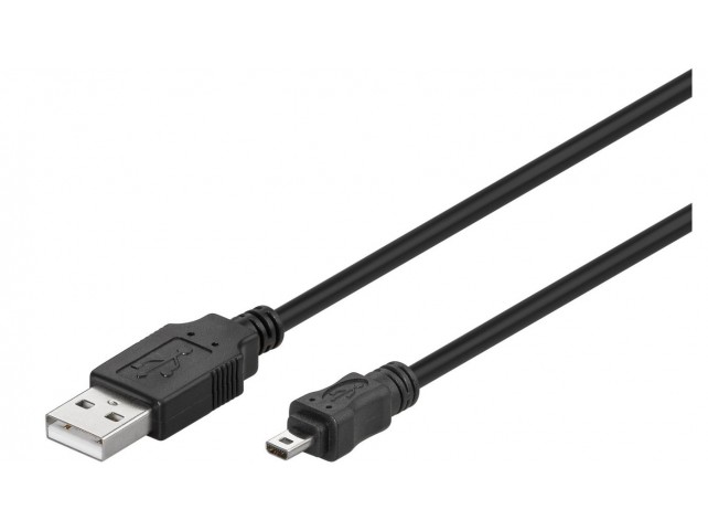 MicroConnect USB A - Mini USB B 8P 1.8m M-M  Hi-Speed data transfers of up