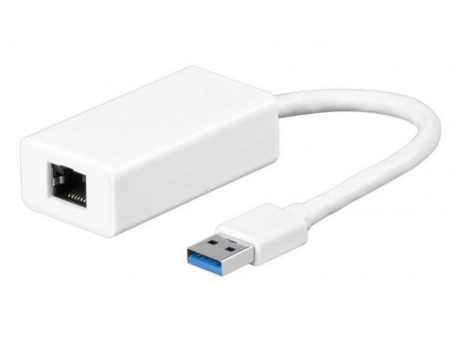 MicroConnect USB3.0 to Gigabit Ethernet  RJ45 10/100/1000Mbps White