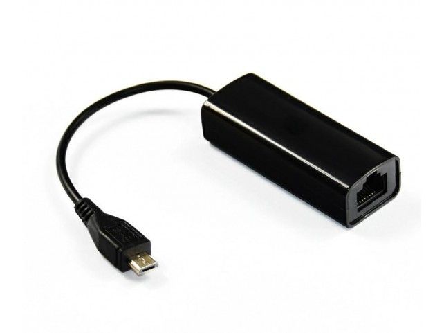 MicroConnect USB MICRO to Ethernet, Black  USBMICROETHBB, Wired,