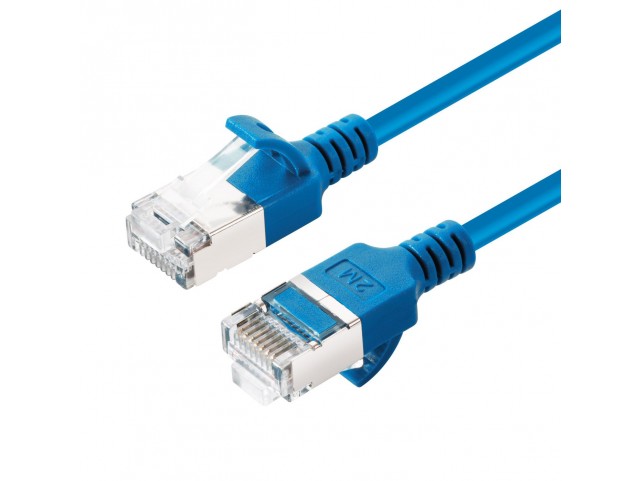 MicroConnect CAT6A U-FTP Slim, LSZH, 0.25m  Network Cable, Blue