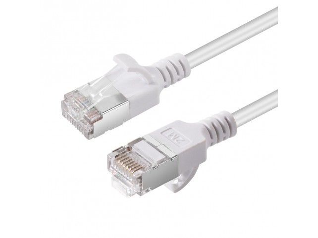 MicroConnect CAT6A U-FTP Slim, LSZH, 7.5m  Network Cable, White