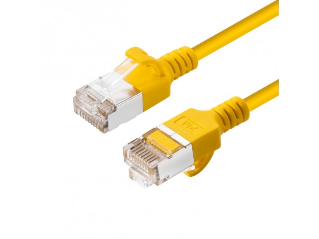 MicroConnect CAT6A U-FTP Slim, LSZH, 10m  Network Cable, Yellow