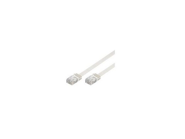 MicroConnect U/UTP CAT5e 3M White Flat  Unshielded Network Cable,
