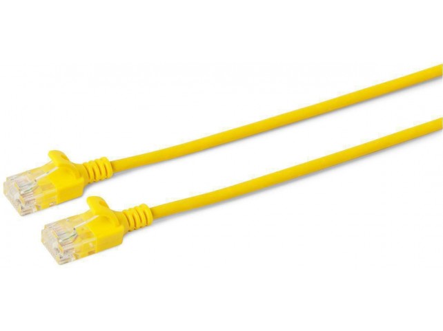 MicroConnect U/UTP CAT6 0.15M Yellow Slim,  Unshielded Network Cable,