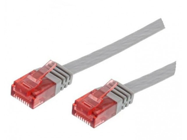 MicroConnect U/UTP CAT6 0.25M Grey Flat  Unshielded Network Cable,