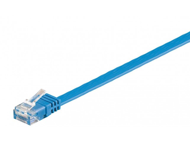 MicroConnect U/UTP CAT6 1M Blue Flat  Unshielded Network Cable,