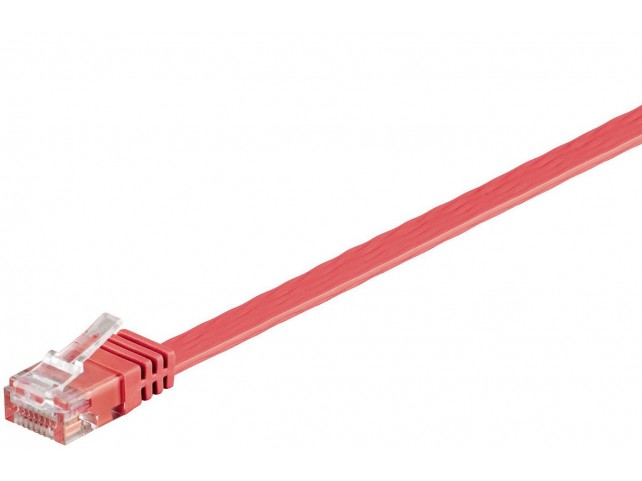 MicroConnect U/UTP CAT6 1M  Red Flat  Unshielded Network Cable,
