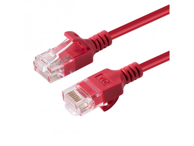 MicroConnect U/UTP CAT6A Slim 3M Red  Unshielded Network Cable,