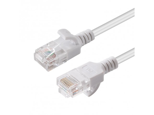 MicroConnect U/UTP CAT6A Slim 3M White  Unshielded Network Cable,