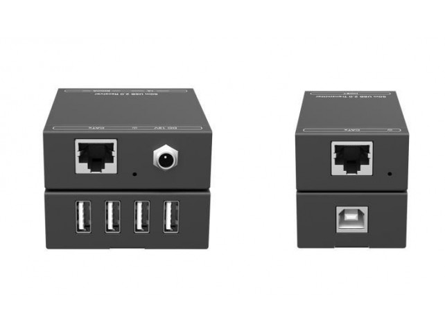 Vivolink USB 4-Port Extender kit via  Ethernet Cable .