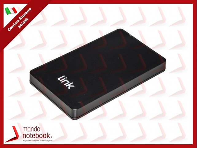 BOX ESTERNO LINK USB 2.0 PER HDD SATA 2,5" FINO A 9,5 MM DI SPESSORE Alloggiamento in plastica