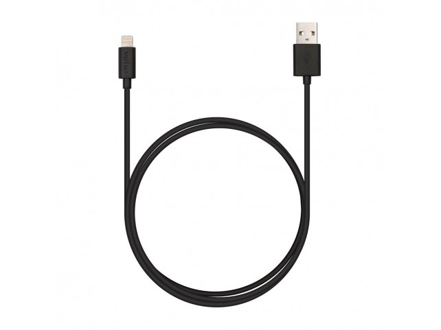 Veho Pebble 1m MFI Lightn. cable  Black - Retail packaged