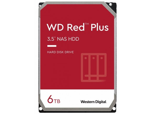 Western Digital WD Red Plus NAS Hard Drive  WD60EFRX - Hard drive 6 TB