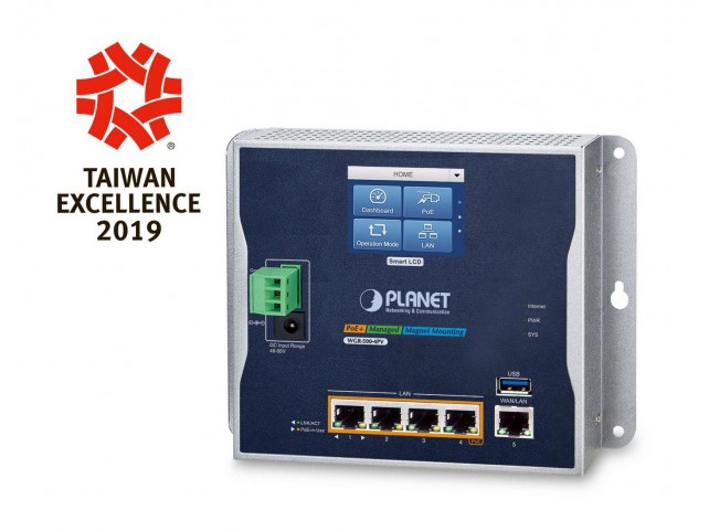 Planet IP30 Industrial Wall-mount  Gigabit Router with 4-Port