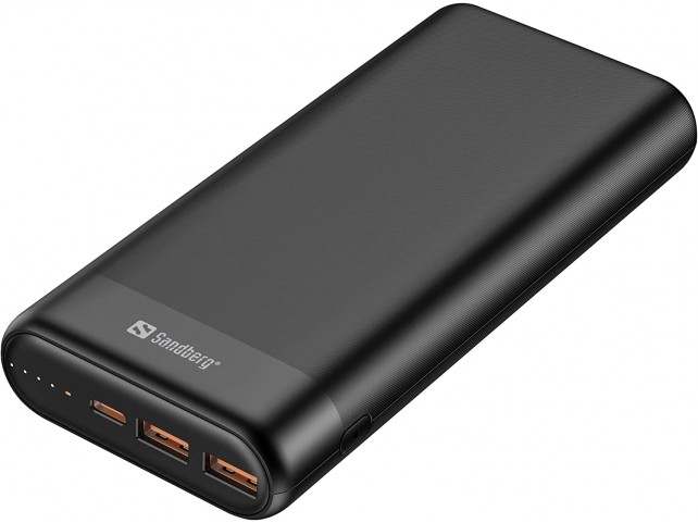 Sandberg Powerbank 20000 PD65W+2xQC3.0 Powerbank 20000, 420-62 (Powerbank 20000 PD65W+2xQC3.0, Black