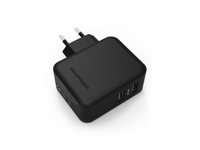 Caricabatterie USB da Muro a 2 Porte RAVPower 24W / 4.8A Caricatore da  Viaggio con Tecnologia iSmart Compatibile con la