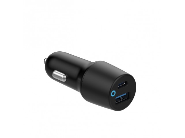 eSTUFF INFINITE Car Charger 38W. 1 x  USB-C + 1 x USB-A