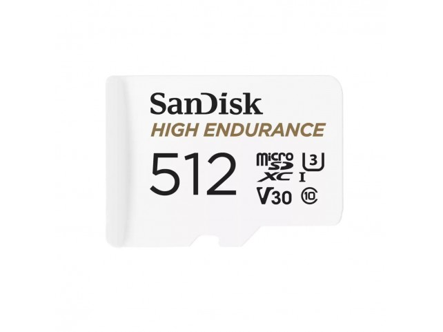 Sandisk HIGH ENDURANCE MICROSDXC  512GB + SD ADAPTER UP TO 20K