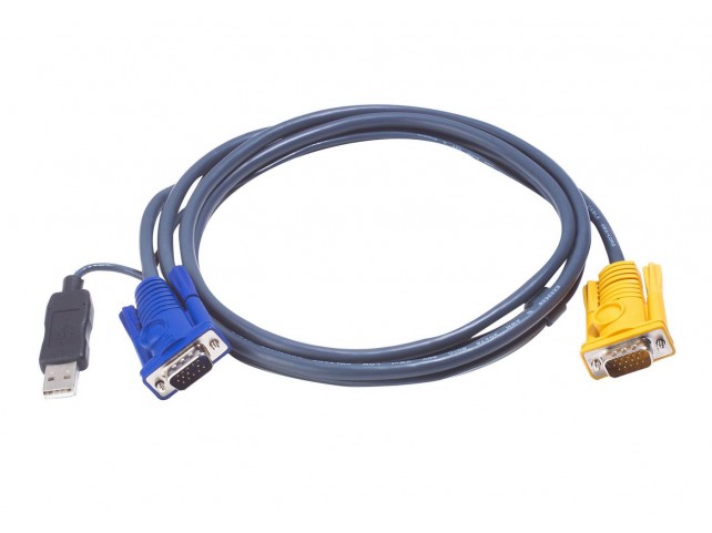 Aten USB Cable 3m  2L5203UP, 3 m, VGA, Black,