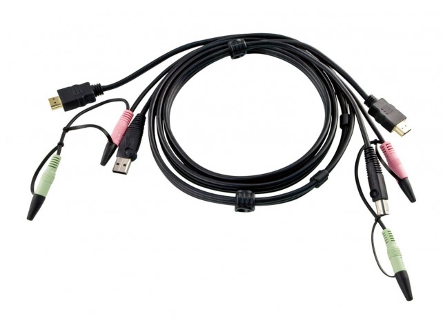 Aten USB HDMI KVM Cable 1.8m  2L-7D02UH, 1.8 m, Black,
