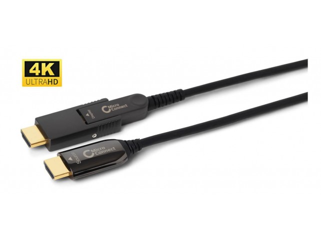 MicroConnect High Speed Active Optic HDMI  2.0 A-D Cable 10m With HDMI
