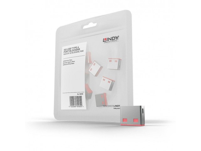 Lindy USB Port Blocker Pink 10pcs  No key