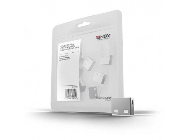 Lindy USB Port Blocker White 10 pcs  no key