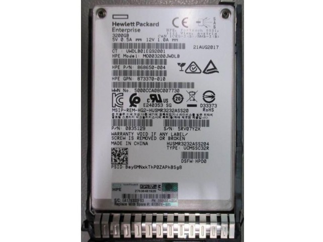 Hewlett Packard Enterprise 3.2TB SAS 12G SFF SC DS MU SSD  