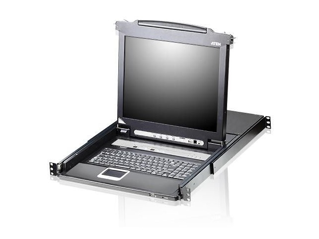 Aten 8 Port 19" LCD KVMP Switch,  USB port Integrated