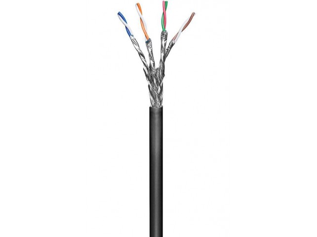MicroConnect S/FTP CAT6 Outdoor 100m, Black  Solid, AWG 23/1 CCA, Jacket