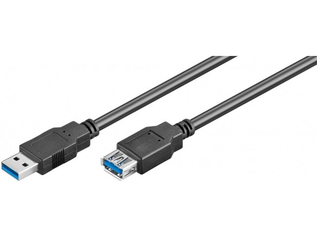 MicroConnect USB3.0  A-A 5m M-F  Black