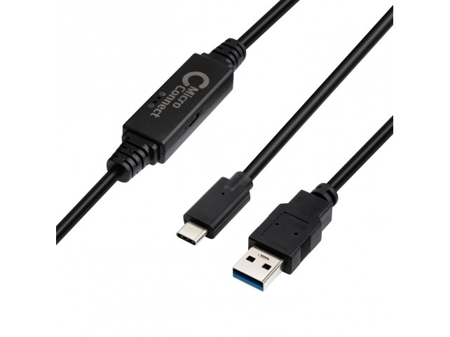 MicroConnect USB3.0 A to USB-C Gen1 Cable  - 5m Cable, 5 Gbit/s