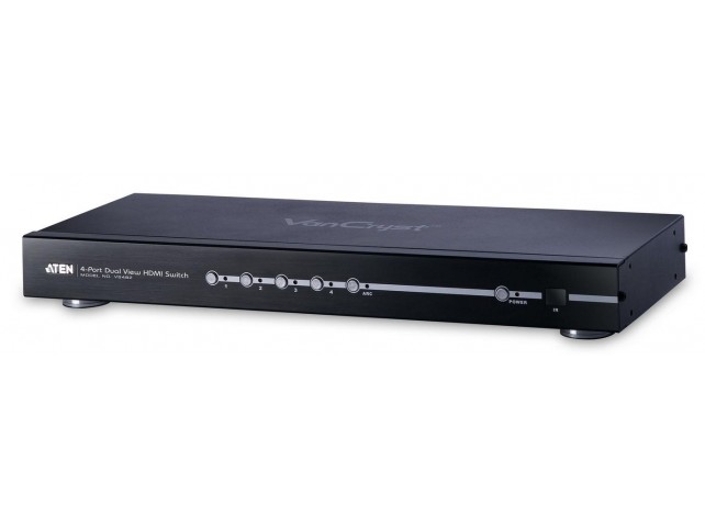 Aten 4Port Dual View HDMI Switch  OSD, 3D , 1080P
