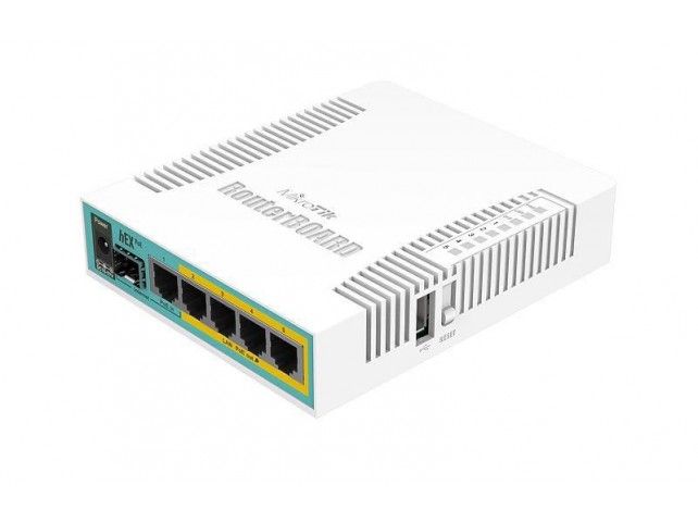 MikroTik hEX PoE with 800MHz CPU  hEX PoE, IEEE 802.3at,