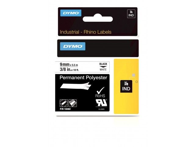 DYMO RHINO Permanent Polyester  9mm x 5,5m