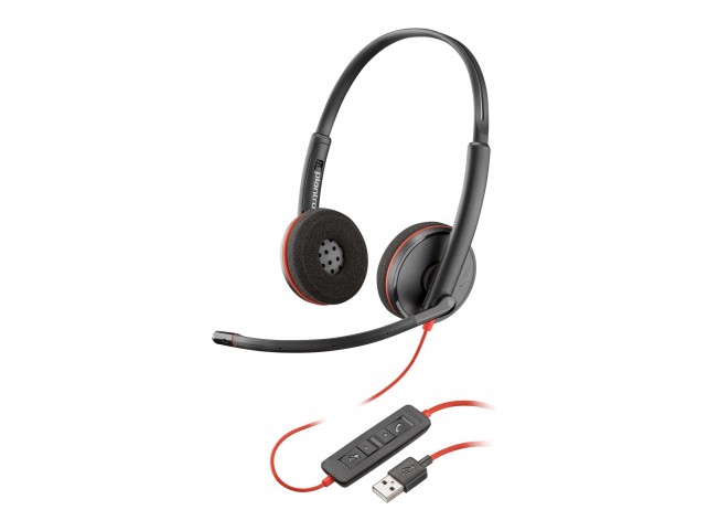 Poly Blackwire C3220 USB-A Black  Headset (Bulk)