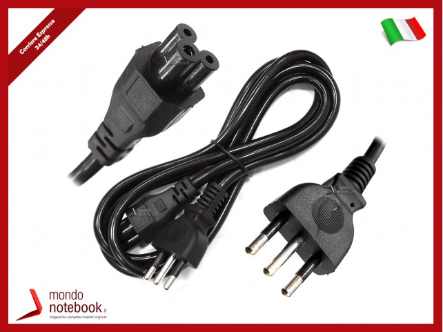 CAVO CORDA ALIMENTAZIONE POWER CORD PRESA ITALIANA TRIPOLARE C5 3 POLI 3P 10A