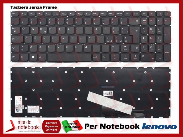 Tastiera Notebook Lenovo IdeaPad 110-15ACL 110-15AST 110-15IBR Italiana