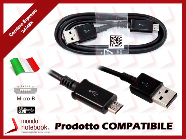 Cavo Dati USB a MICRO USB B 5P COMPATIBILE SAMSUNG ASUS HUAWEI HTC NOKIA (MICRO 5P)
