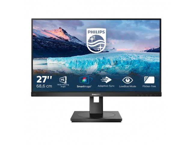 Philips 27, 1920x1080, IPS, Flat, H/A  130 MM Pivot, 75 Hz,