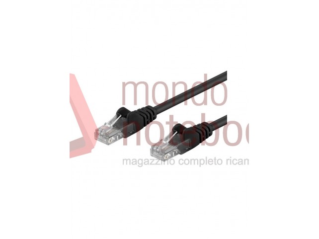 Cavo di rete Patch Cat. 6 Nero UTP 0,5 mt