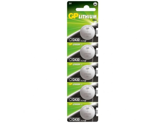 GP Batteries LITHIUM BUTTON CELL CR2430  Lithium CR2430, Single-use