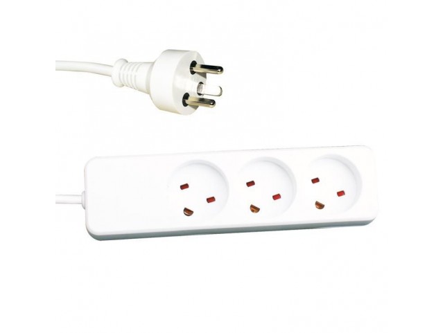 Garbot Plast Power Strip 3-way K-IT  Outlet, 5m White