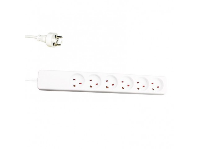 Garbot Plast Power Strip 6-way K-IT  Outlet, 3m White