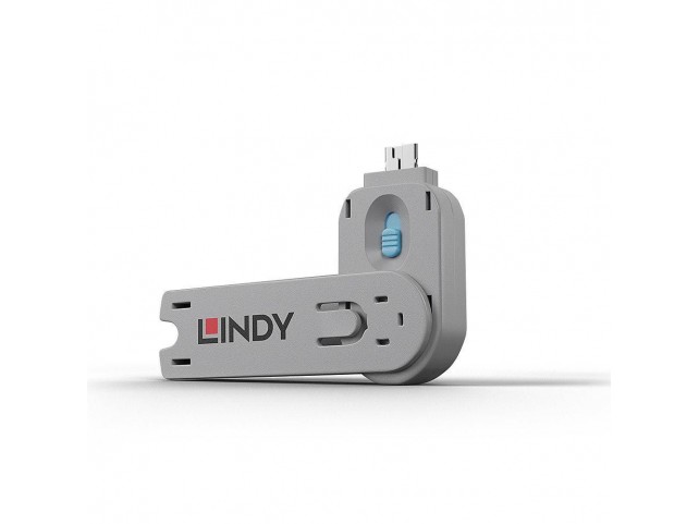 Lindy Usb Type A Port Blocker Key,  Blue