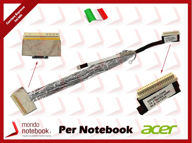 Cavo Flat LCD ACER Aspire 3680 5570 5580 3050 TravelMate 2480