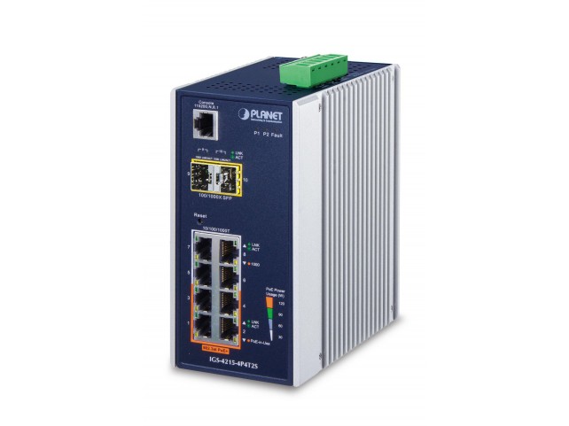 IP30 Industrial L2/L4 4-Port  10/100/1000T 802.3at PoE