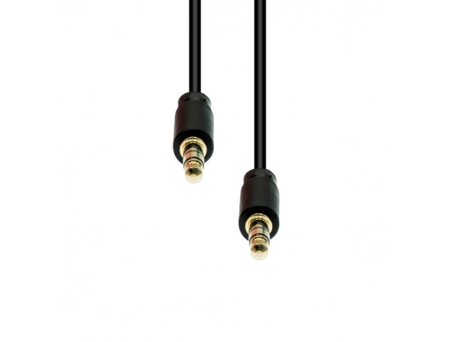 ProXtend 3-Pin Slim Cable M-M Black  0.5M