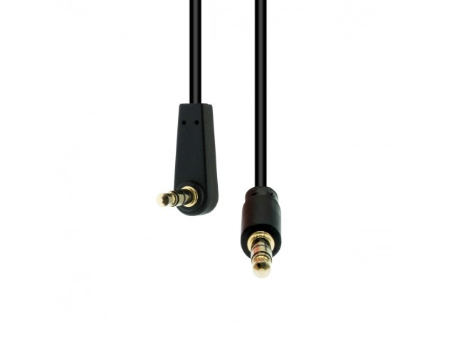 ProXtend 3-Pin Angled Slim Cable M-M  Black 0.5M