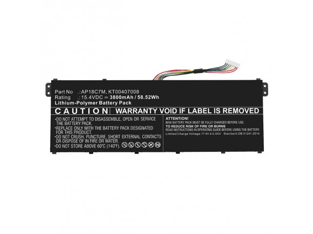 CoreParts Battery for Acer Laptop  58.52Wh 15.4V 3800mAh